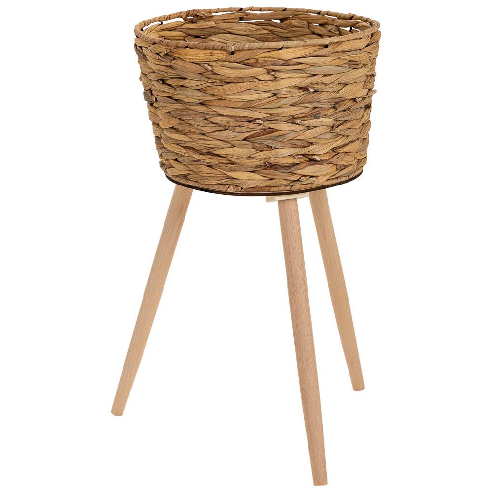 Creaciones meng DECORACION - MACETEROS - macetero de metal y fibra natural marron