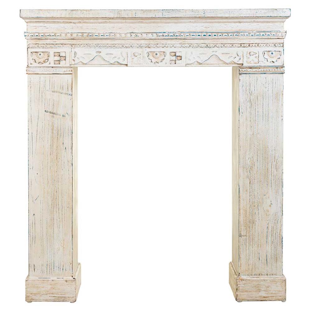 Creaciones Meng DECORACION - MARCOS CHIMENEAS - Marco De Chimenea De Madera Blanco