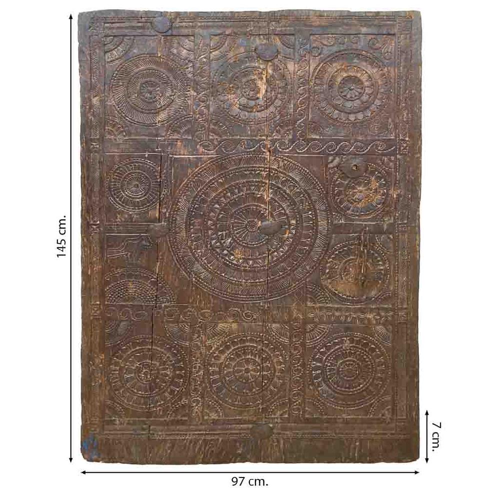 Creaciones Meng DECORACION - MURALES VINILOS PALMITOS - Mural De Madera Acabado Artesanal Marron