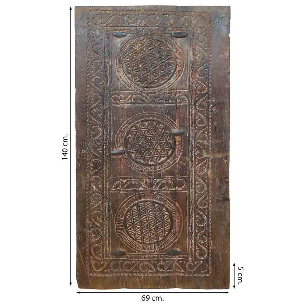 Creaciones Meng DECORACION - MURALES VINILOS PALMITOS - Mural De Madera Acabado Artesanal Marron