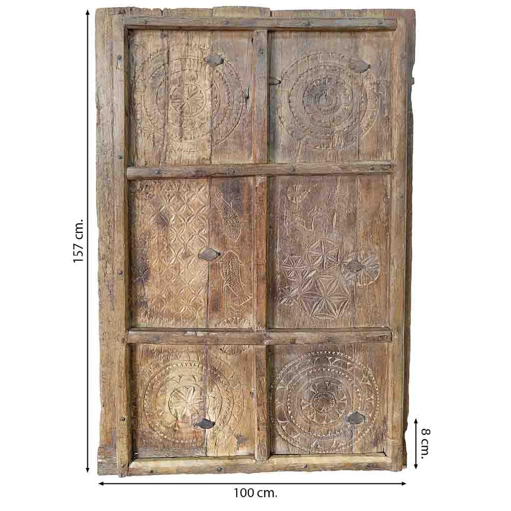 Creaciones Meng DECORACION - MURALES VINILOS PALMITOS - Mural De Madera Acabado Artesanal Marron