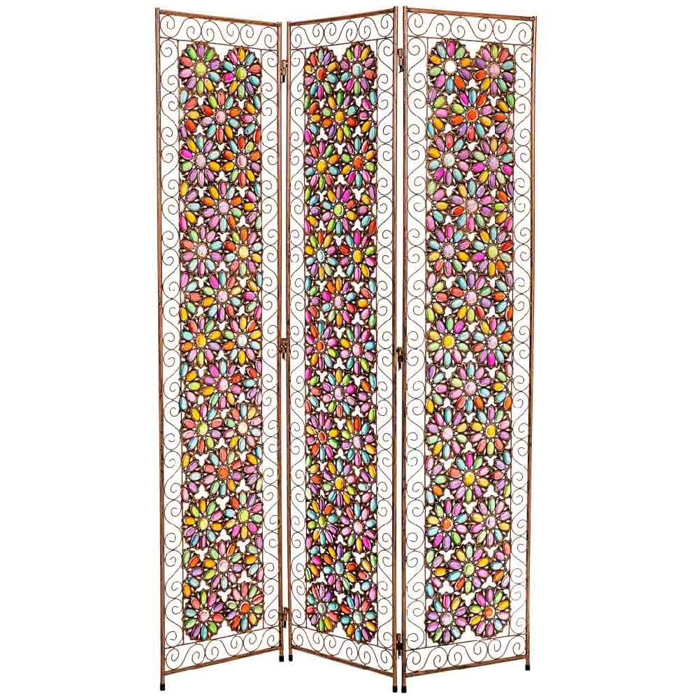 Creaciones meng DECORACION - PARABANES (BIOMBOS) - paraban de metal y cristal acrilico de colores