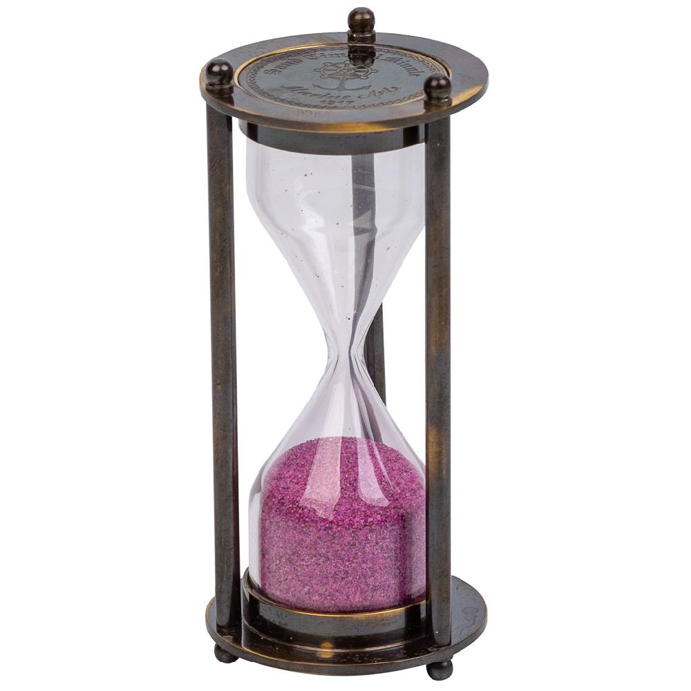 Creaciones meng DECORACION - RELOJES - reloj de arena 1minuto de metal marron