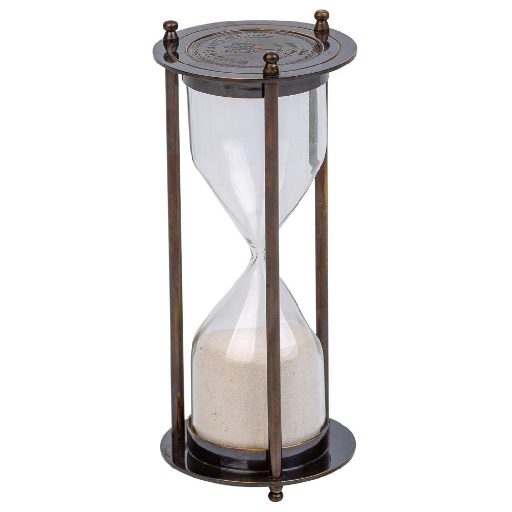 Creaciones meng DECORACION - RELOJES - reloj de arena 5minutos de metal marron