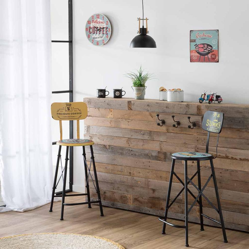 Creaciones Meng DECORACION - RELOJES - Reloj De Pared De Madera Azul