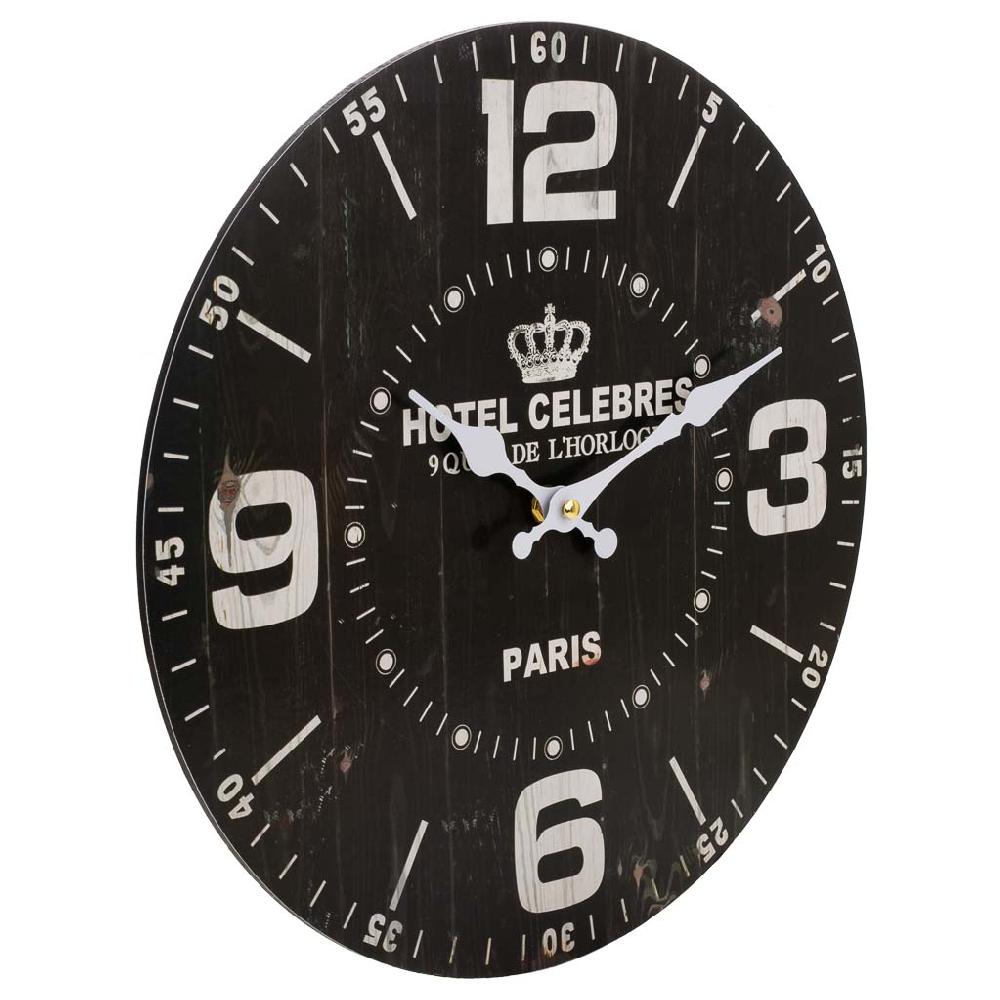 Creaciones meng DECORACION - RELOJES - reloj de pared de madera negro