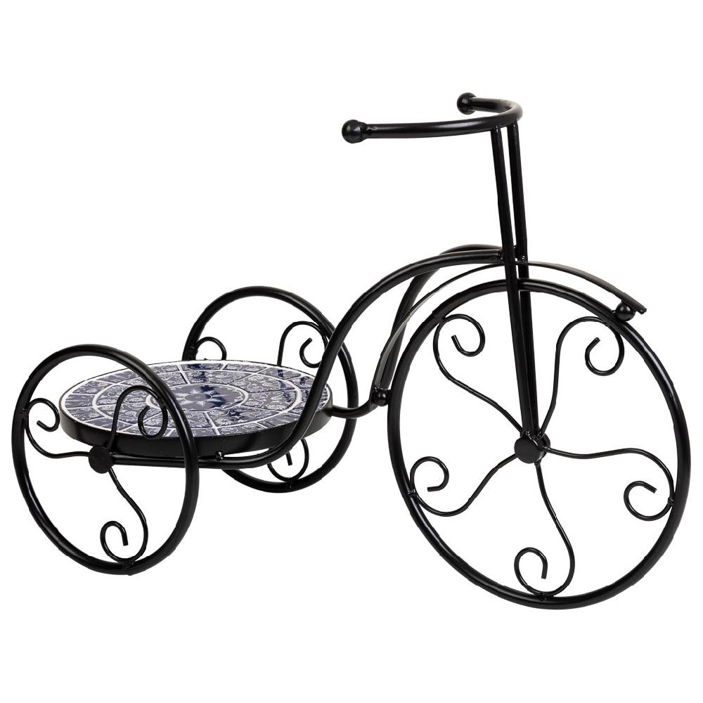 Creaciones meng DECORACION - SOPORTE MACETEROS - soporte bici de mosaico y forja negro