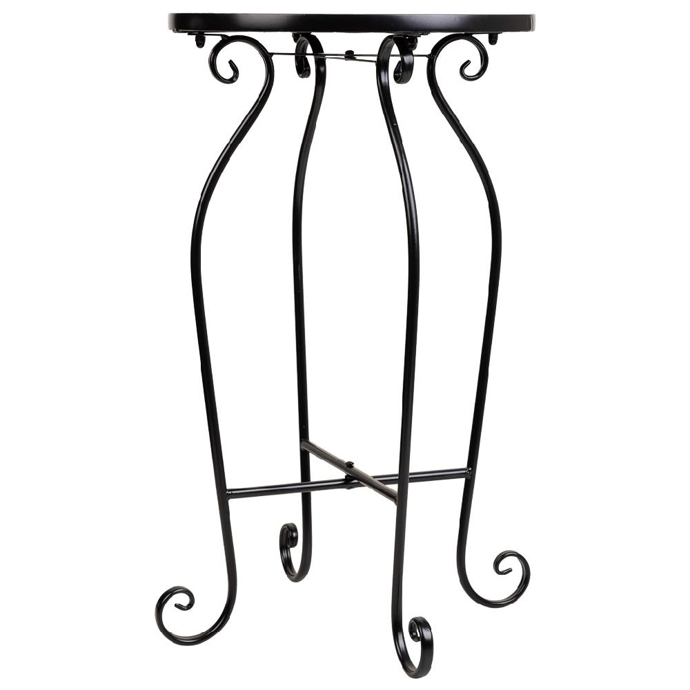 Creaciones Meng DECORACION - SOPORTE MACETEROS - Soporte De Mosaico Y Forja Negro