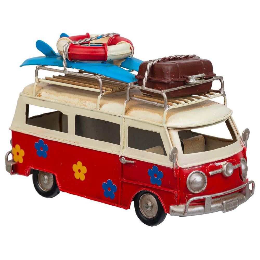 Creaciones meng DECORACION - VEHICULOS DE DECORACION - autobus metal rojo