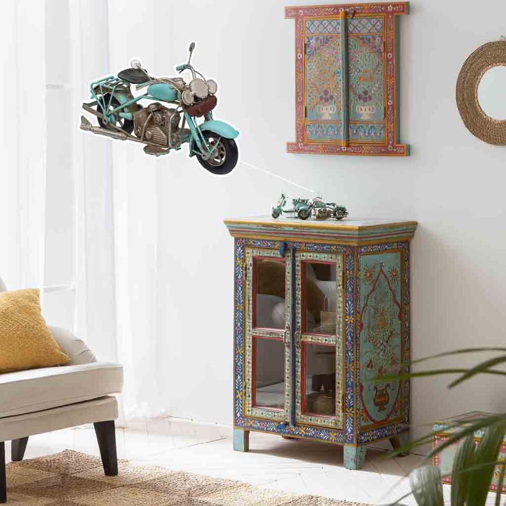 Creaciones Meng DECORACION - VEHICULOS DE DECORACION - Moto Metal Azul