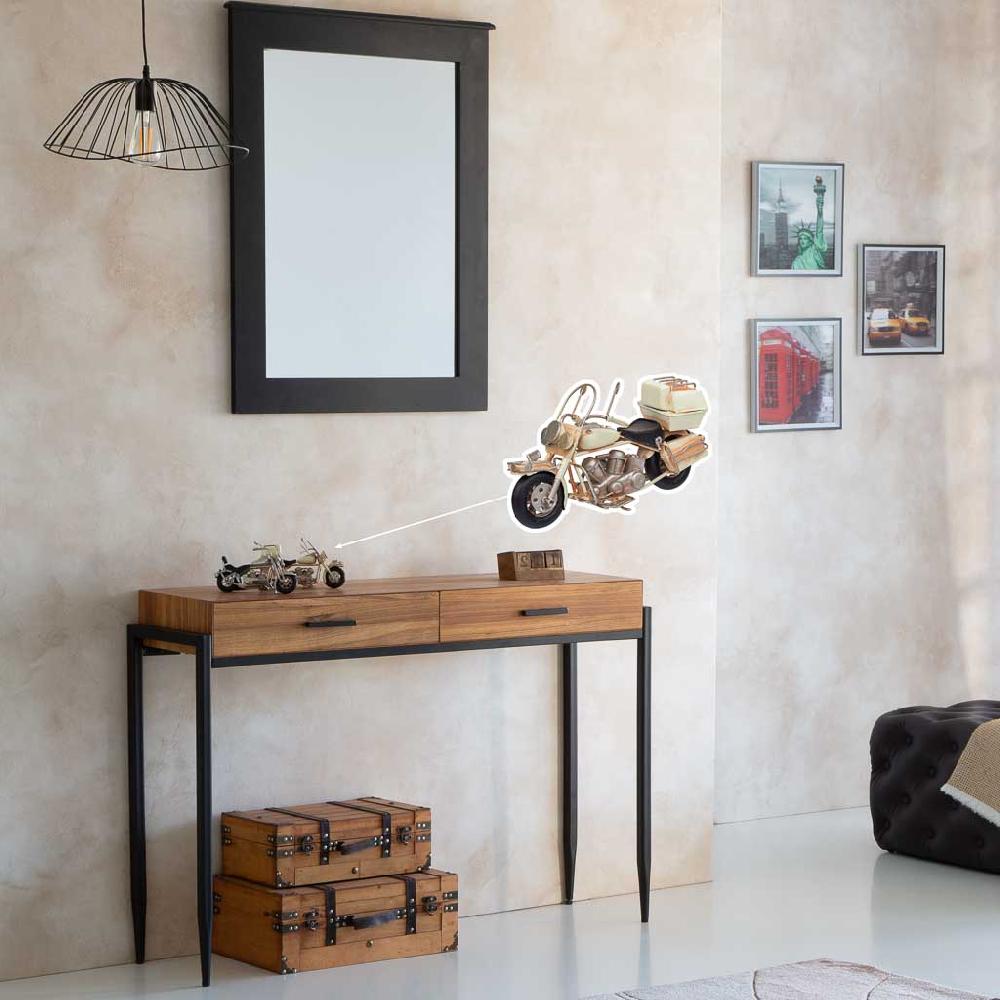 Creaciones Meng DECORACION - VEHICULOS DE DECORACION - Moto Metal Marron