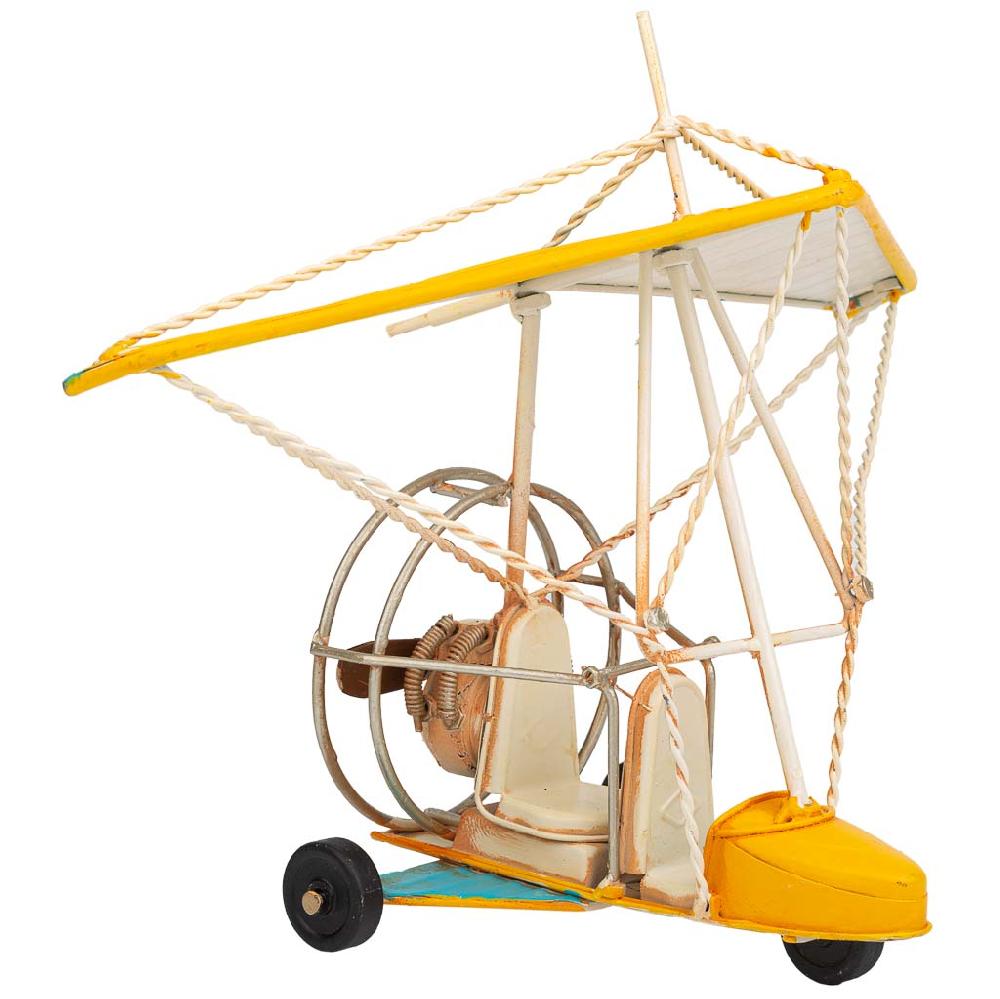 Creaciones meng DECORACION - VEHICULOS DE DECORACION - planeador metal amarillo