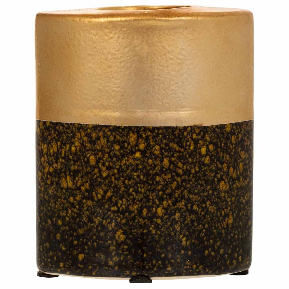 Creaciones Meng DECORACION - VELAS Y PORTAVELAS - Porta Velas De Ceramica Oro