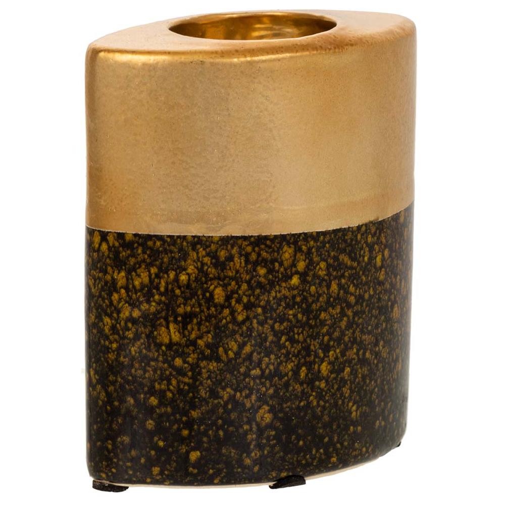 Creaciones meng DECORACION - VELAS Y PORTAVELAS - porta velas de ceramica oro