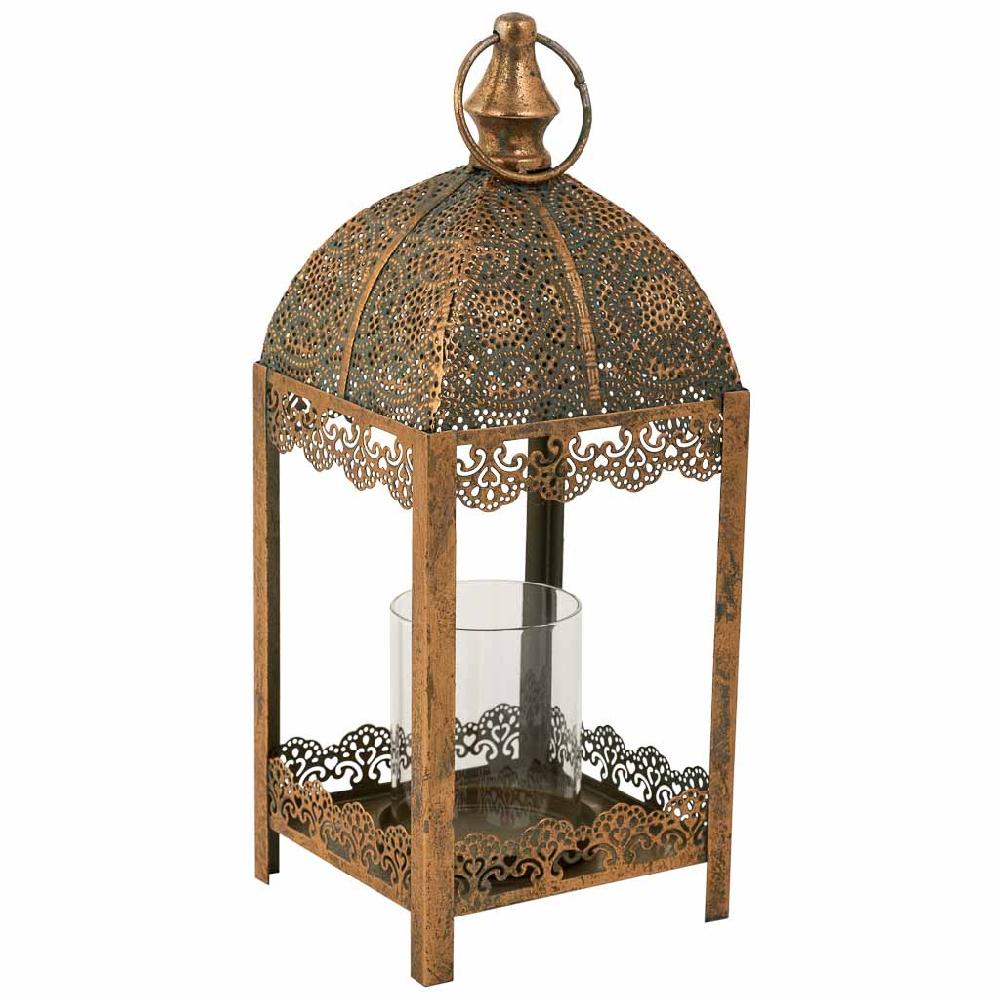 Creaciones meng DECORACION - VELAS Y PORTAVELAS - portavelas de metal dorado