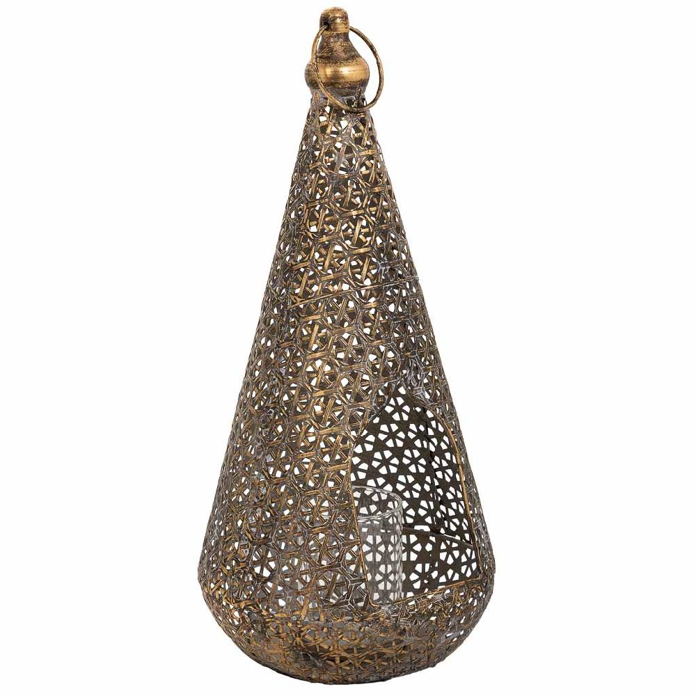 Creaciones meng DECORACION - VELAS Y PORTAVELAS - portavelas de metal dorado