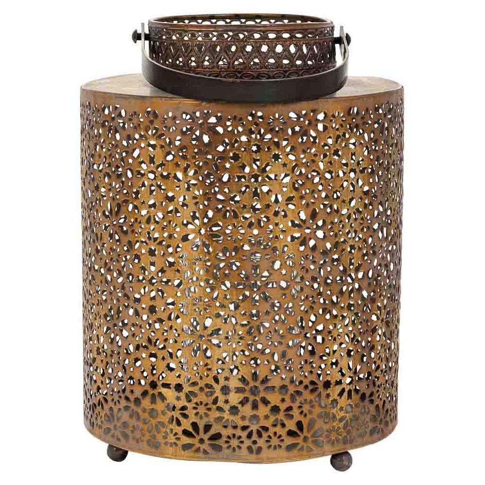 Creaciones Meng DECORACION - VELAS Y PORTAVELAS - Portavelas De Metal Dorado