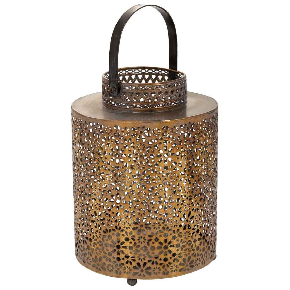 Creaciones meng DECORACION - VELAS Y PORTAVELAS - portavelas de metal dorado