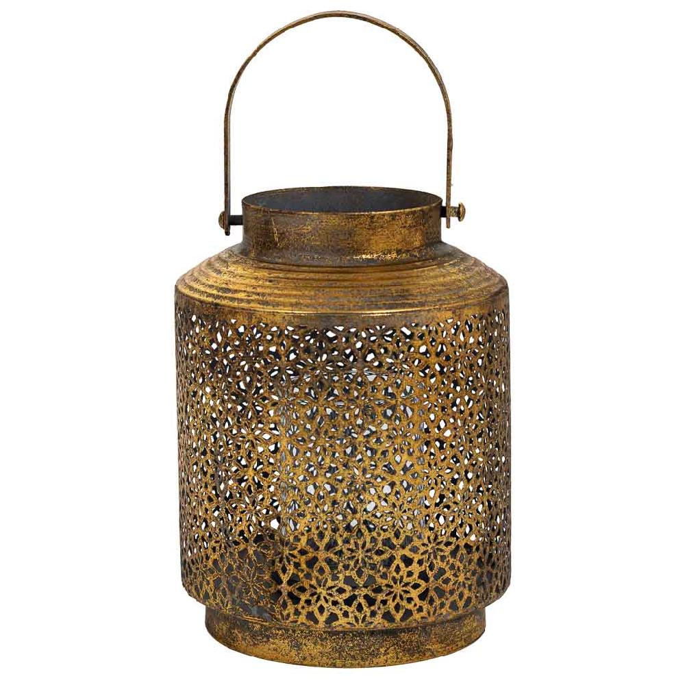 Creaciones Meng DECORACION - VELAS Y PORTAVELAS - Portavelas De Metal Dorado