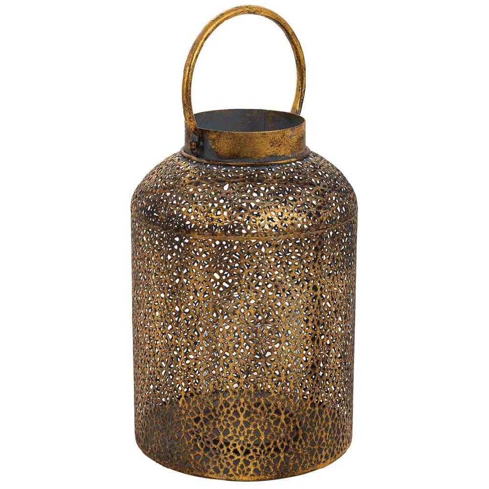 Creaciones meng DECORACION - VELAS Y PORTAVELAS - portavelas de metal dorado