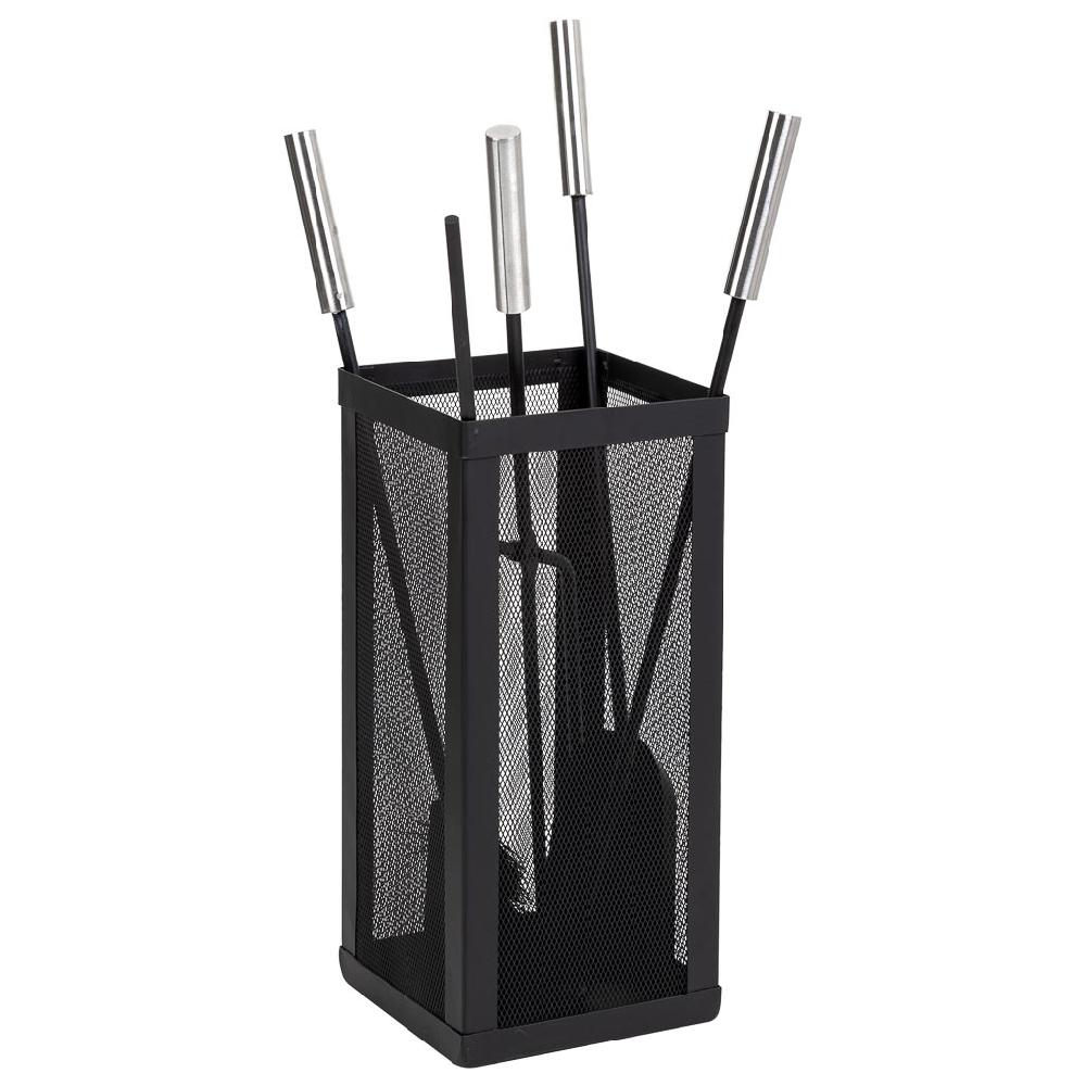 Creaciones meng HOGAR - ACCESORIOS PARA CHIMENEA - herramientas para la chimenea de metal negro set 5pcs