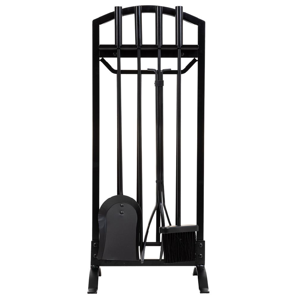 Creaciones Meng HOGAR - ACCESORIOS PARA CHIMENEA - Herramientas Para La Chimenea De Metal Negro Set 5pcs