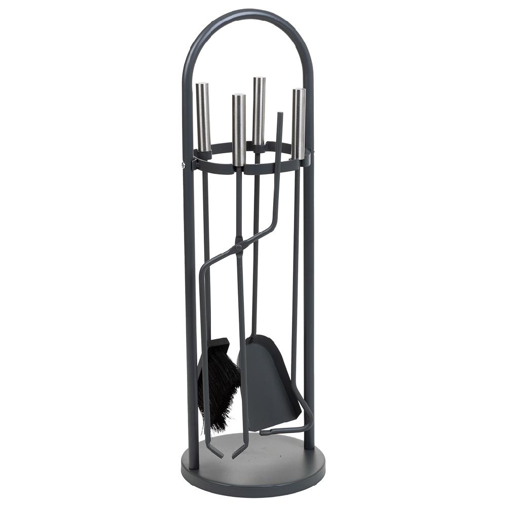 Creaciones meng HOGAR - ACCESORIOS PARA CHIMENEA - herramientas para la chimenea de metal negro set 5pcs