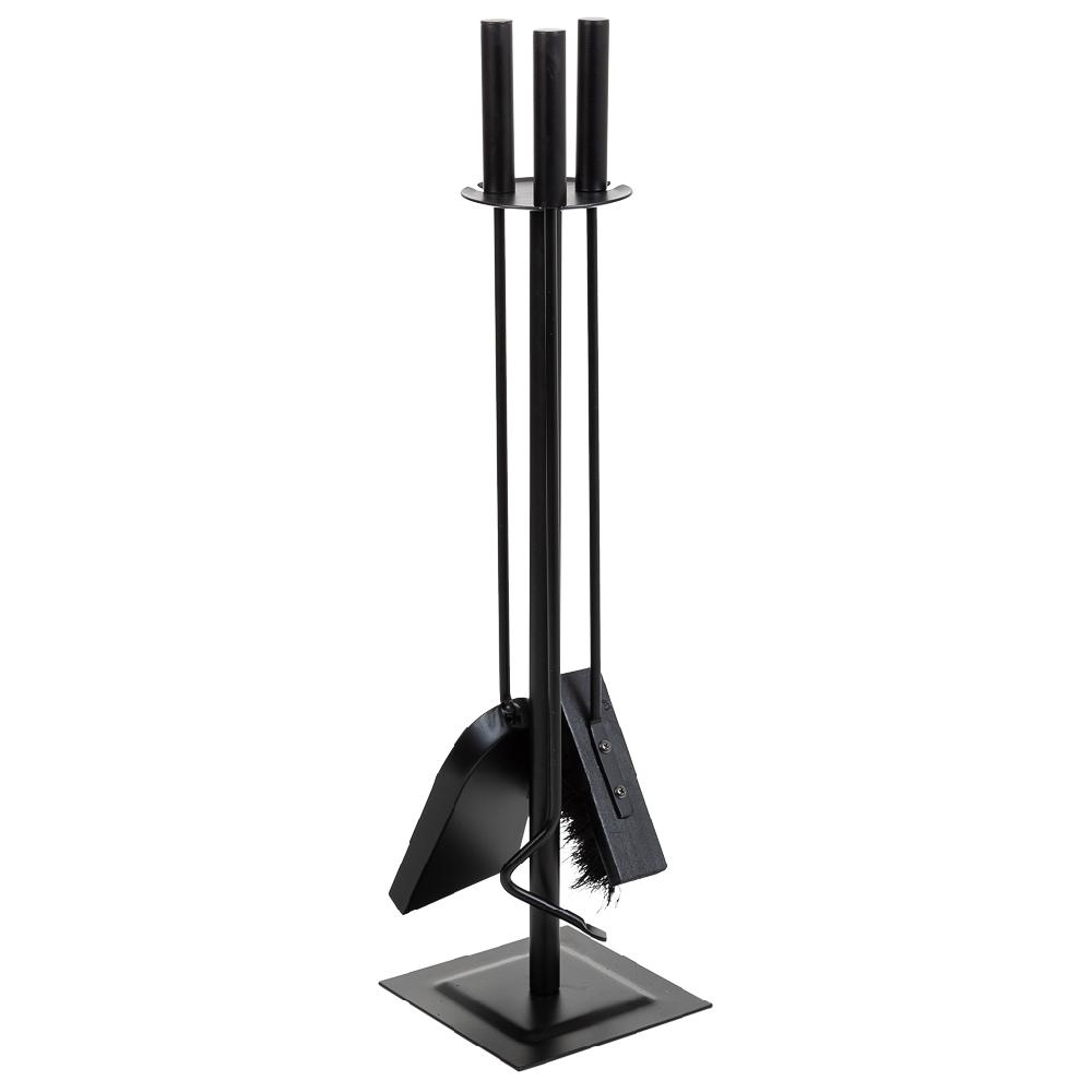 Creaciones meng HOGAR - ACCESORIOS PARA CHIMENEA - herramientas para la chimenea de metal negro set 4pcs