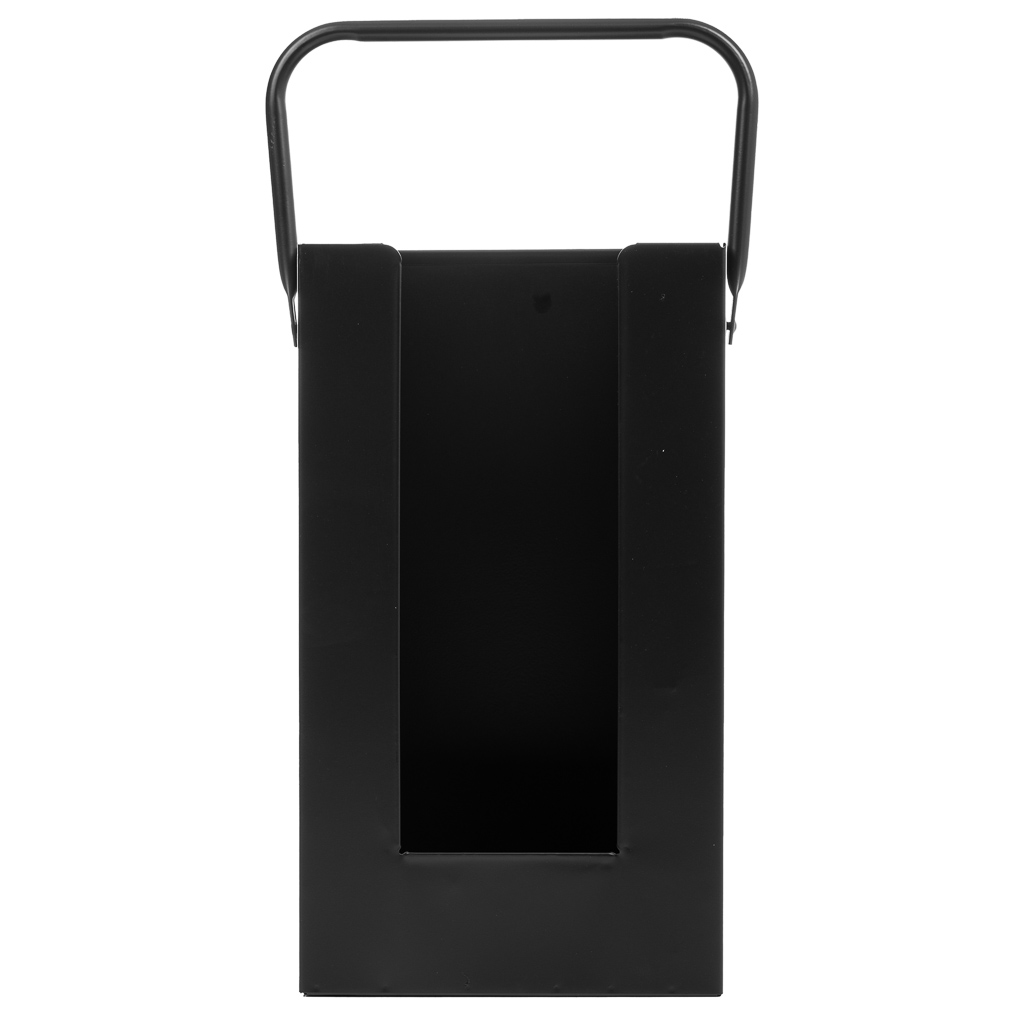 Creaciones Meng HOGAR - ACCESORIOS PARA CHIMENEA - Leñero Para La Chimenea De Metal Con Asa Negro