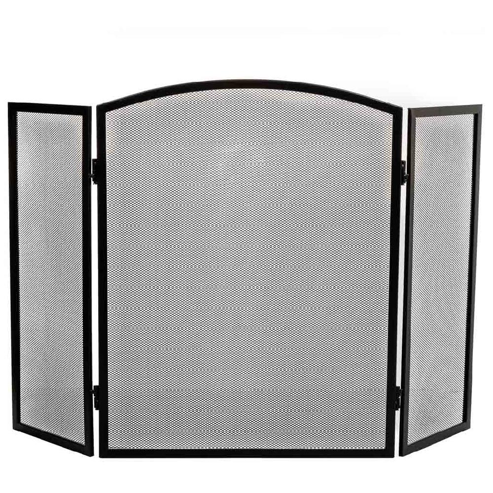 Creaciones Meng HOGAR - ACCESORIOS PARA CHIMENEA - Paraban Para Chimenea De Metal Negro