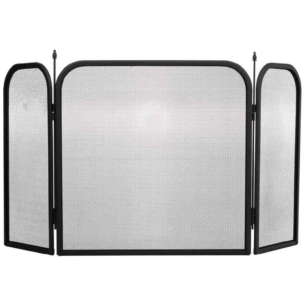 Creaciones Meng HOGAR - ACCESORIOS PARA CHIMENEA - Paraban Para Chimenea De Metal Negro