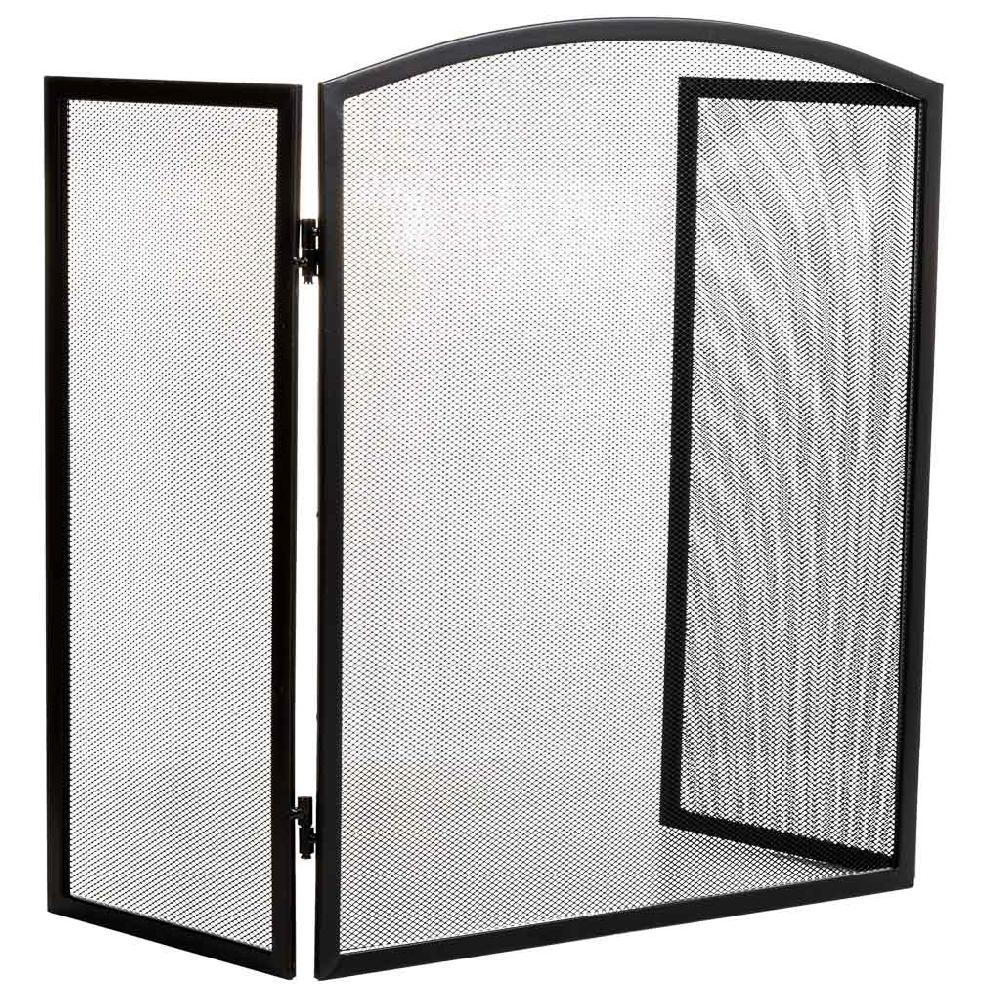 Creaciones meng HOGAR - ACCESORIOS PARA CHIMENEA - paraban para chimenea de metal negro