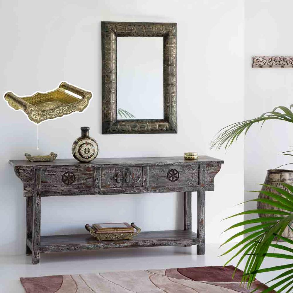 Creaciones Meng HOGAR - BANDEJAS - Bandeja De Metal Repujado