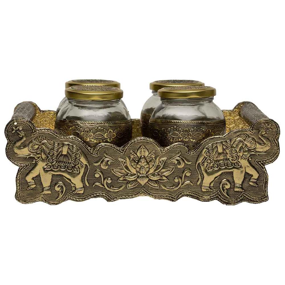 Creaciones Meng HOGAR - BANDEJAS - Bandeja De Metal Repujado