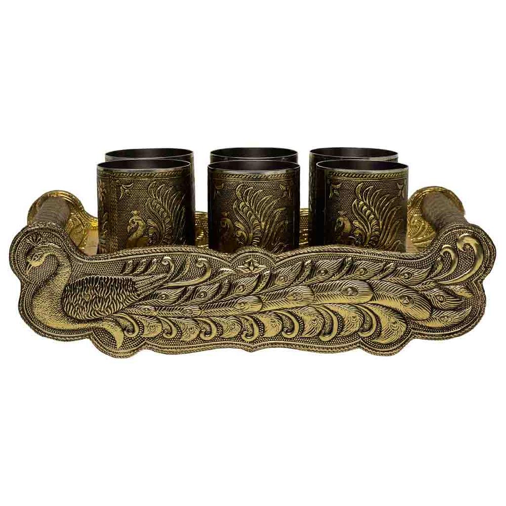 Creaciones Meng HOGAR - BANDEJAS - Bandeja De Metal Repujado