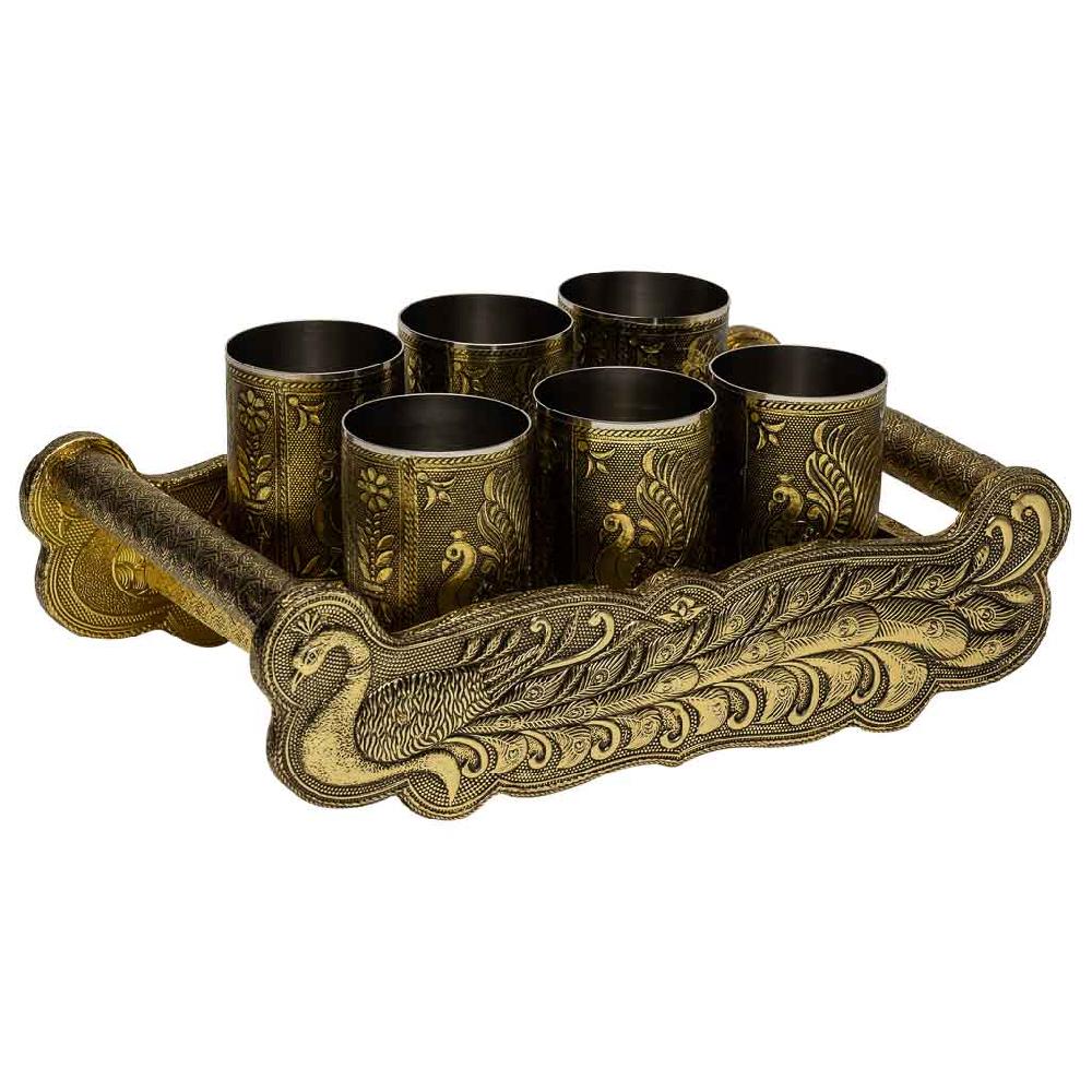 Creaciones meng HOGAR - BANDEJAS - bandeja de metal repujado