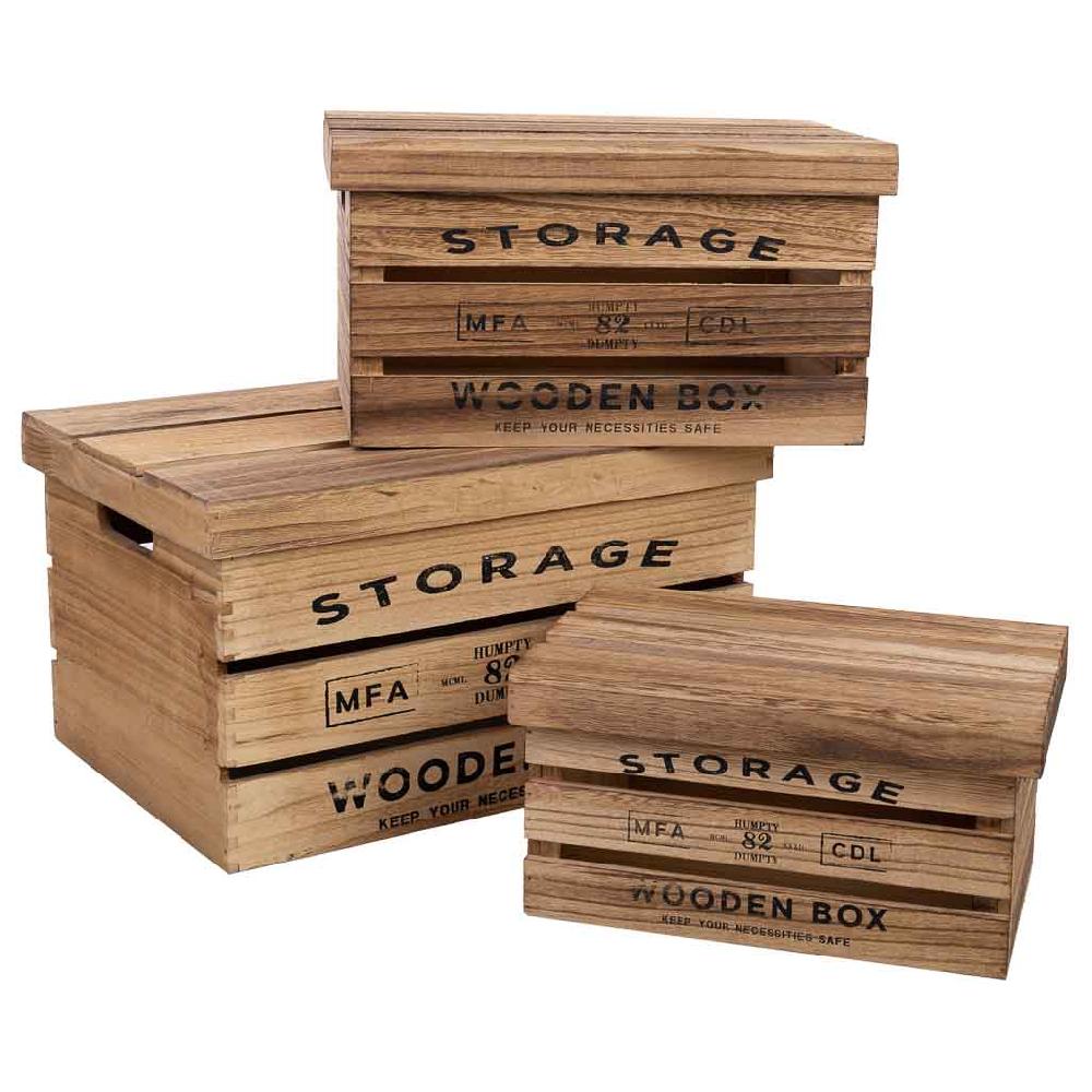 Creaciones meng HOGAR - BAULES CAJAS Y CUEVANOS - cajas de madera impresas set 3 pzas