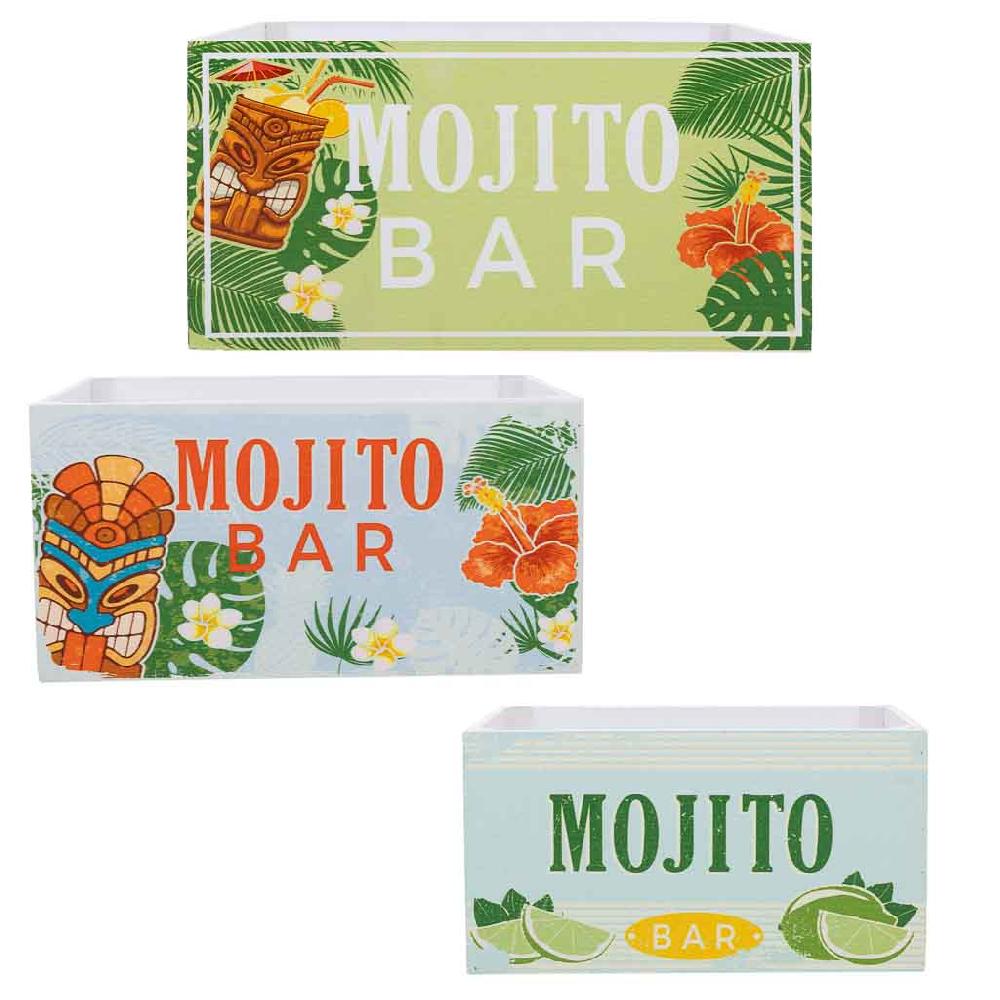 Creaciones Meng HOGAR - BAULES CAJAS Y CUEVANOS - Cajones De Madera Impresos Set 3 Pzas