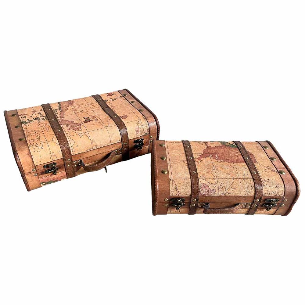 Creaciones meng HOGAR - BAULES CAJAS Y CUEVANOS - maleta de madera marrón