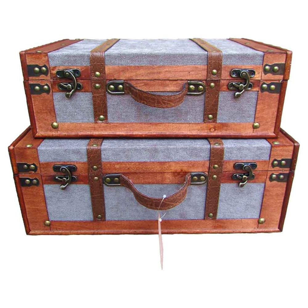 Creaciones meng HOGAR - BAULES CAJAS Y CUEVANOS - maleta de madera marrón