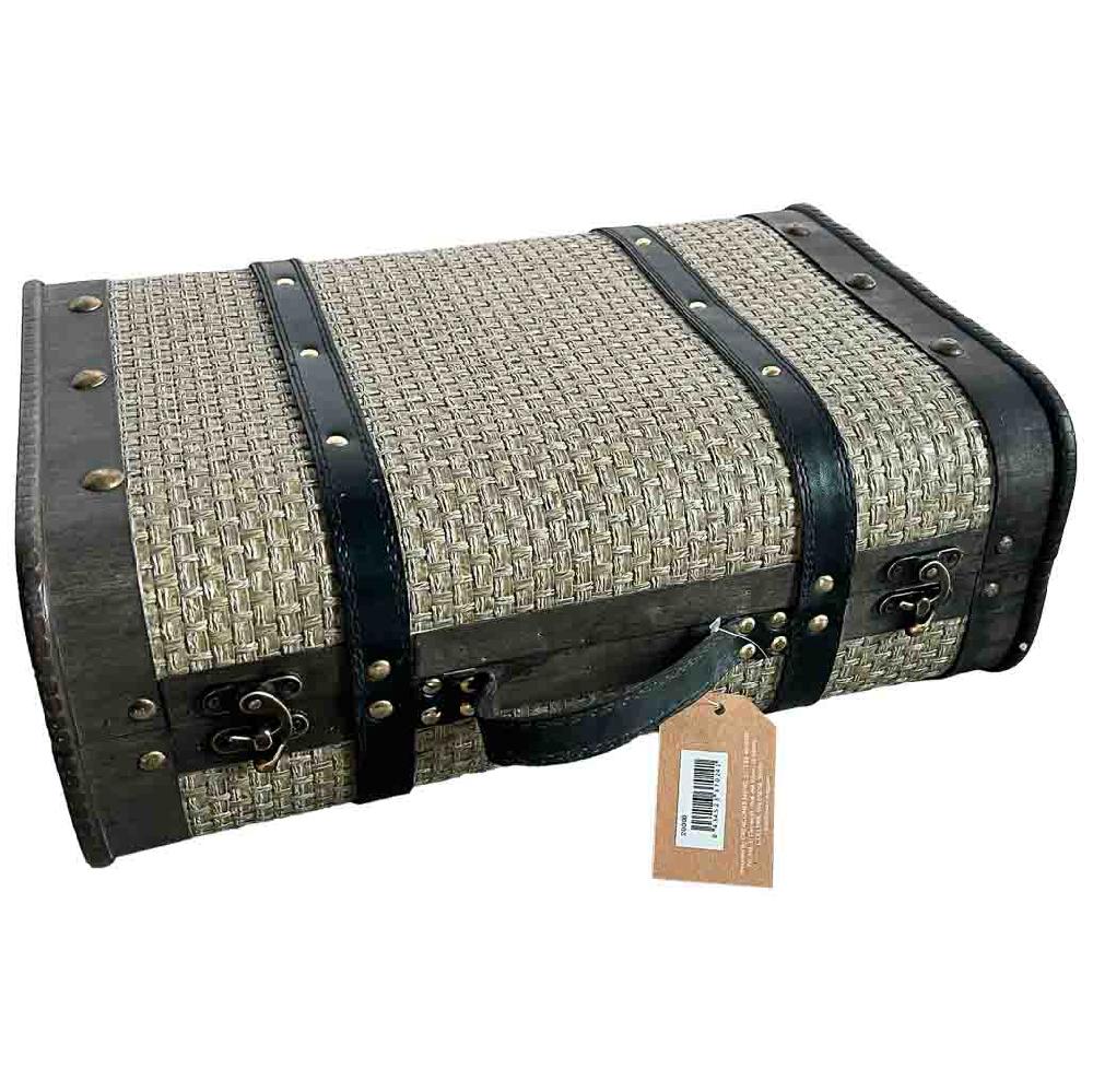 Creaciones meng HOGAR - BAULES CAJAS Y CUEVANOS - maleta de madera plateada