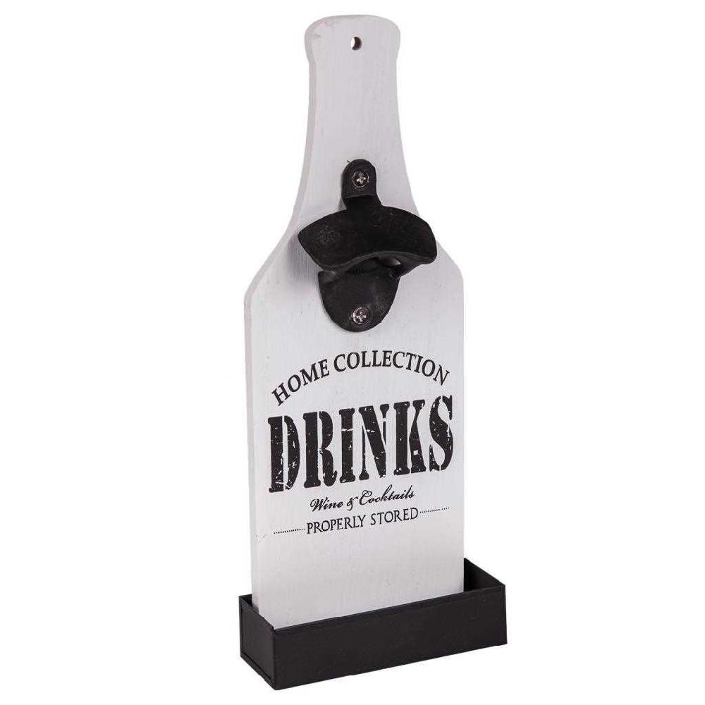 Creaciones meng HOGAR - BOTELLEROS - abrebotellas de madera lac blanco