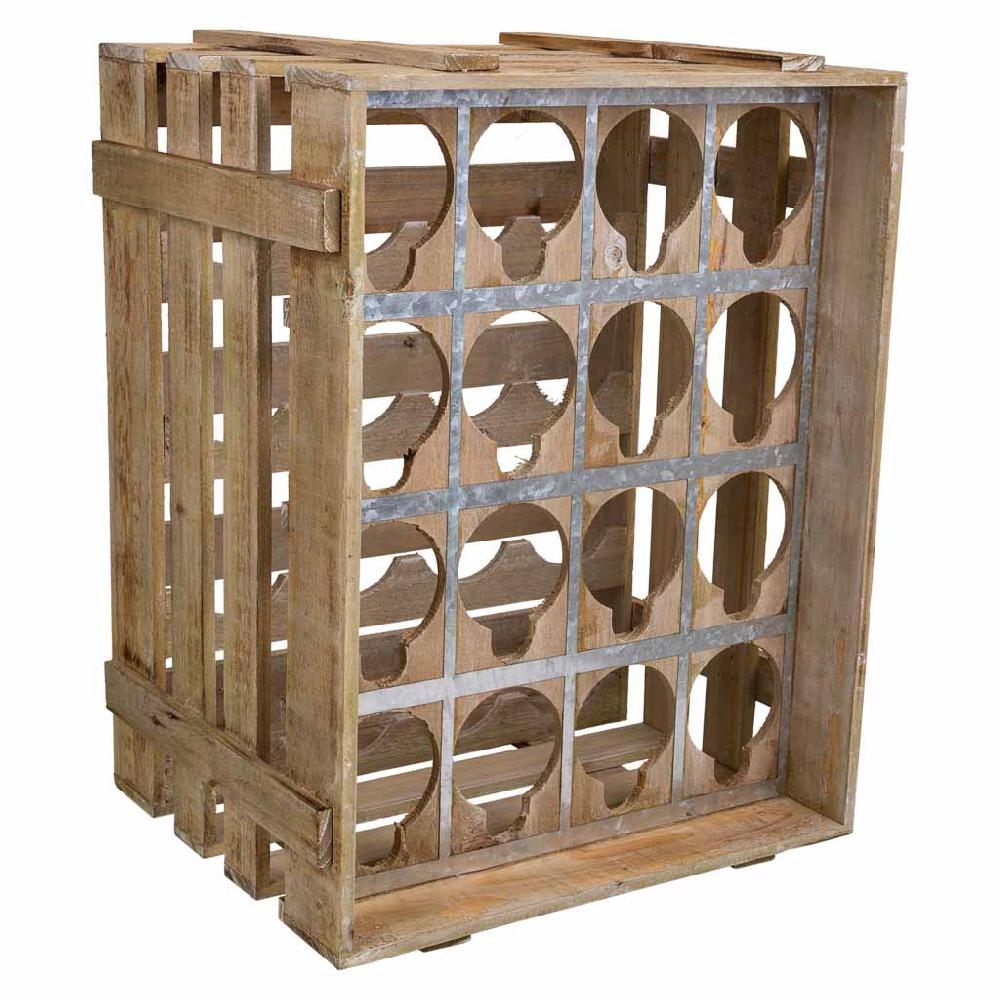 Creaciones meng HOGAR - BOTELLEROS - cajon botellero de madera 16 botellas