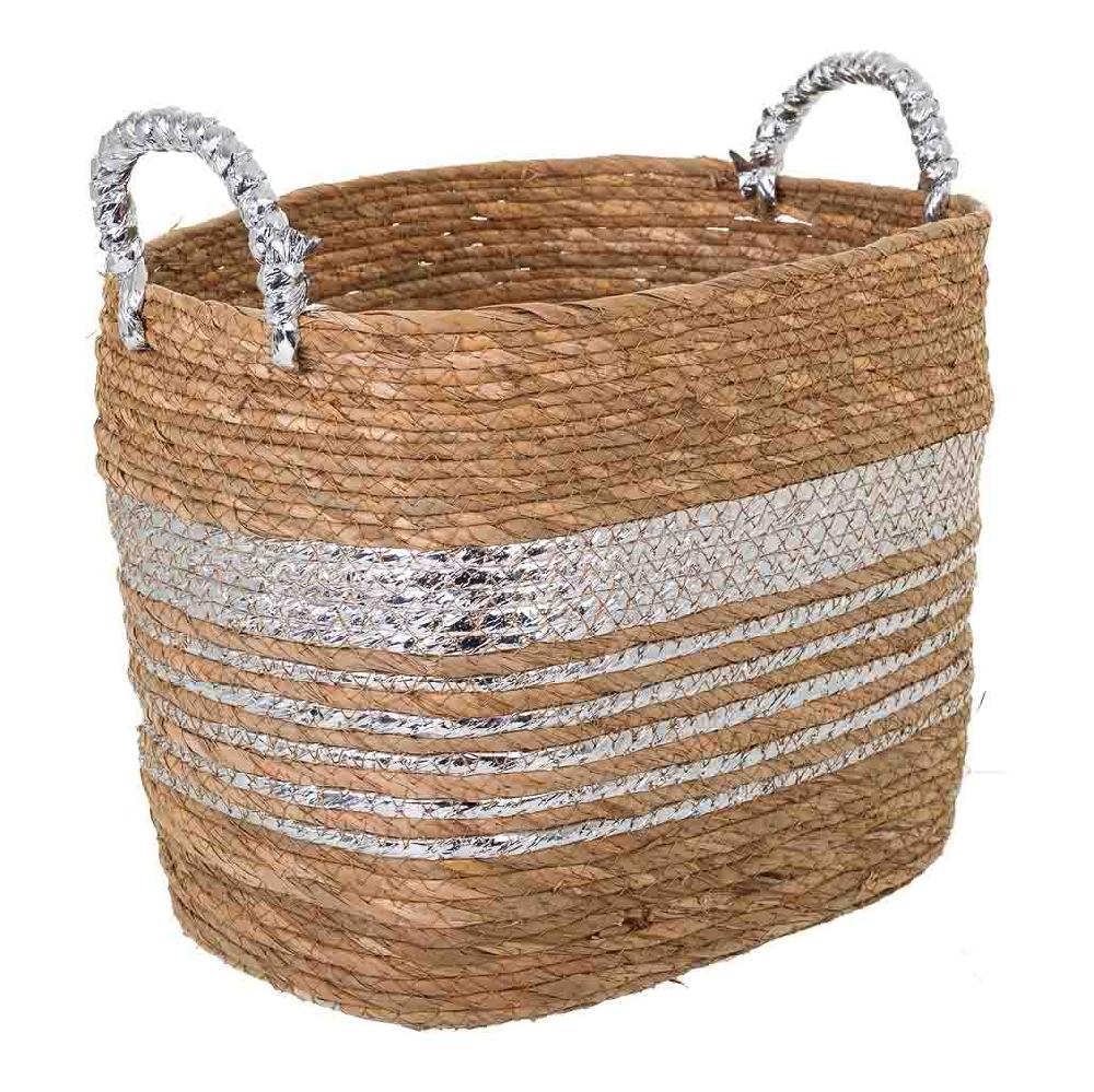 Creaciones meng HOGAR - CAPAZOS Y LENYEROS - capazo de fibra natural forrado