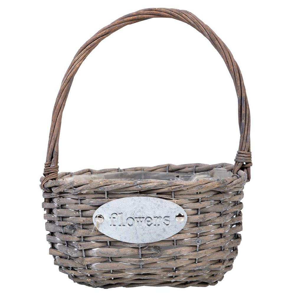 Creaciones Meng HOGAR - CESTAS - Cesta De Mimbre Blanco