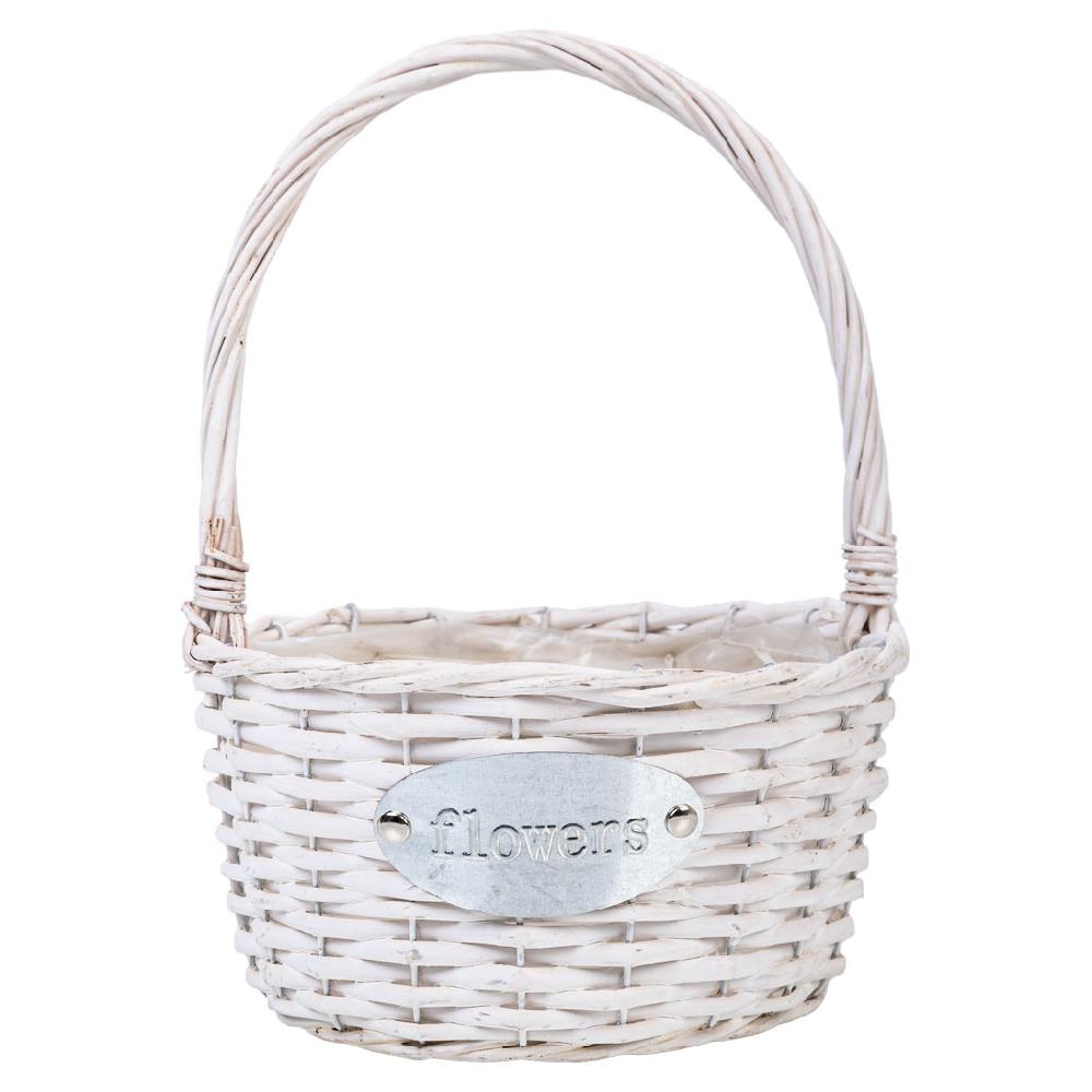 Creaciones Meng HOGAR - CESTAS - Cesta De Mimbre Blanco