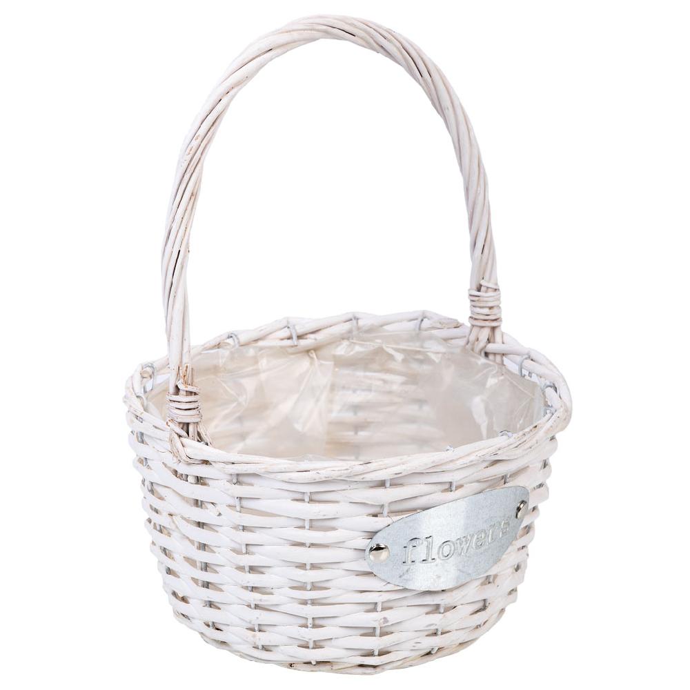 Creaciones meng HOGAR - CESTAS - cesta de mimbre blanco