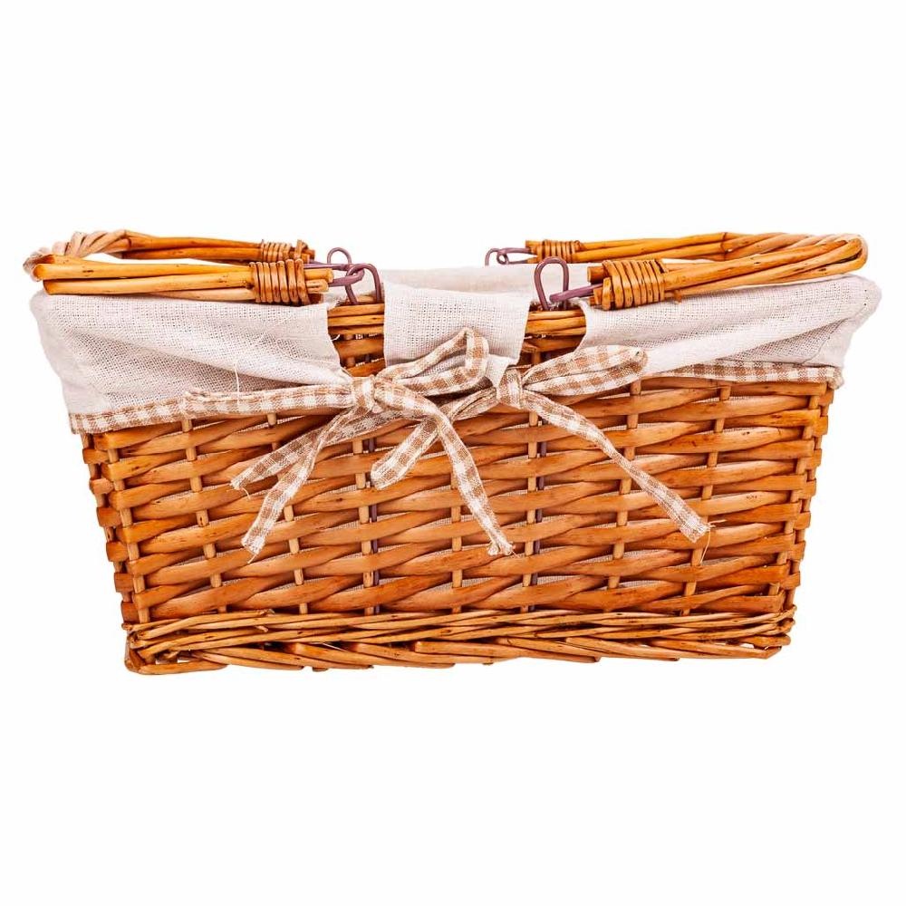 Creaciones Meng HOGAR - CESTAS - Cesta Mimbre Forrado Asa Abatible