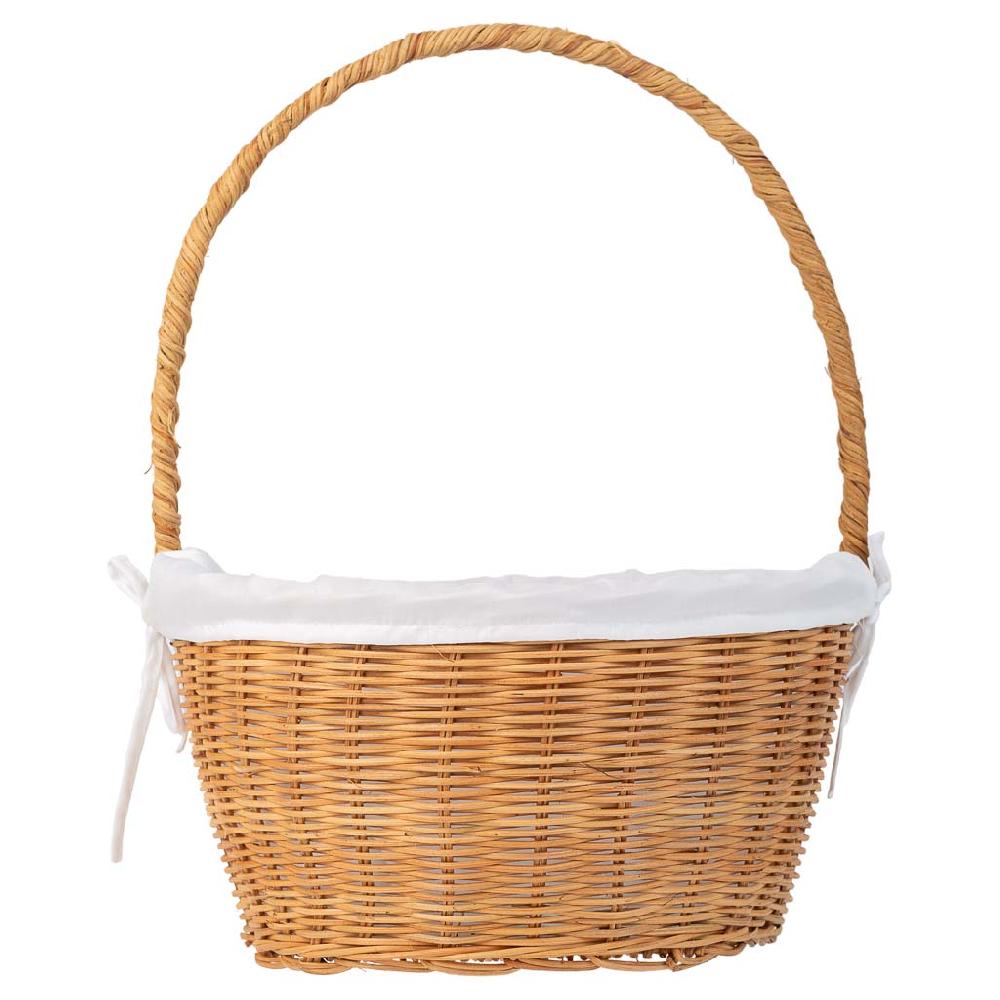 Creaciones Meng HOGAR - CESTAS - Cesta Redonda De Medula Con Forro Marron