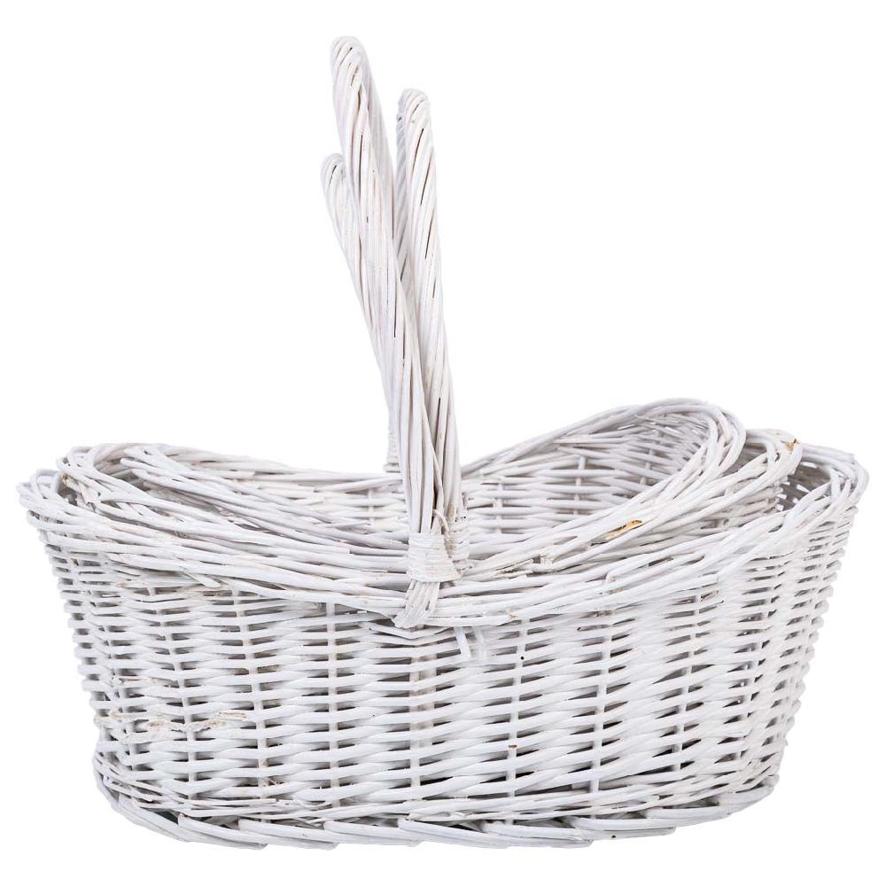 Creaciones Meng HOGAR - CESTAS - Cestas De Mibmre Set 3 Pzas Blanco